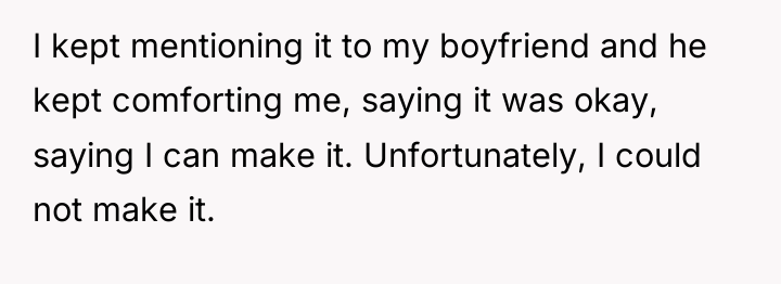 I kept mentioning it to my boyfriend and he kept...