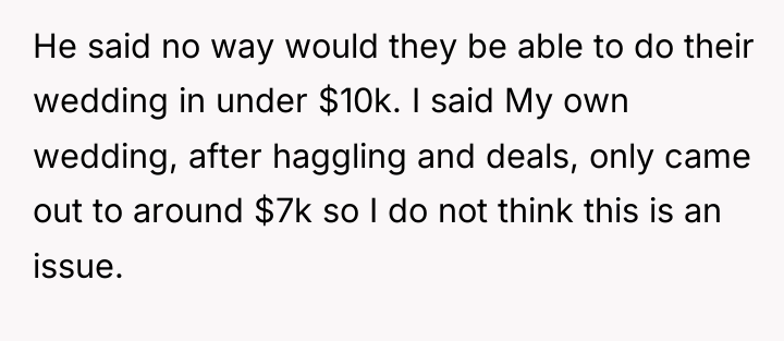 He said no way would they be able to do...
