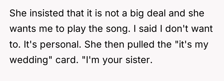 She insisted that it is not a big deal and...