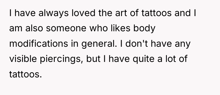 I have always loved the art of tattoos and I...