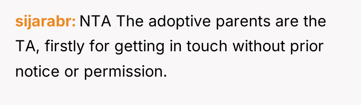 sijarabr NTA The adoptive parents are the TA, firstly for...