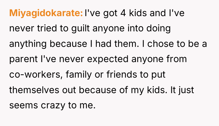 Miyagidokarate I've got 4 kids and I've never tried to...