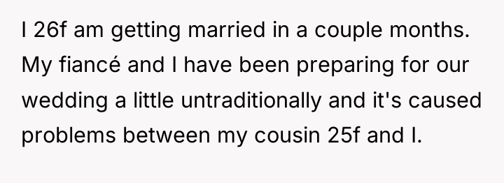 I 26f am getting married in a couple months. My...