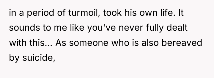 in a period of turmoil, took his own life. It...