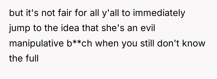but it's not fair for all y'all to immediately jump...