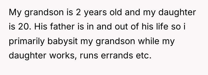 My grandson is 2 years old and my daughter is...