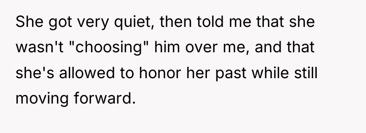 She got very quiet, then told me that she wasn't...