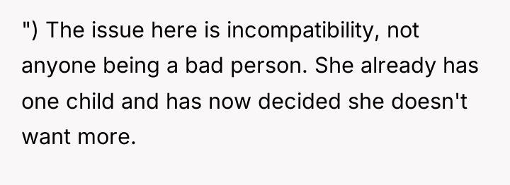 ") The issue here is incompatibility, not anyone being a...