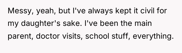 Messy, yeah, but I've always kept it civil for my...