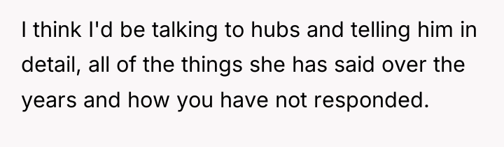 I think I'd be talking to hubs and telling him...