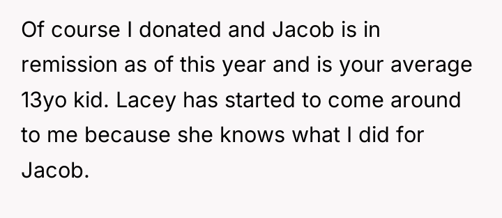 Of course I donated and Jacob is in remission as...
