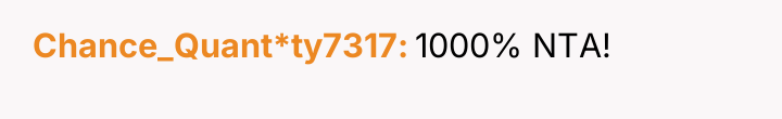 Chance_Quant*ty7317 1000% NTA!