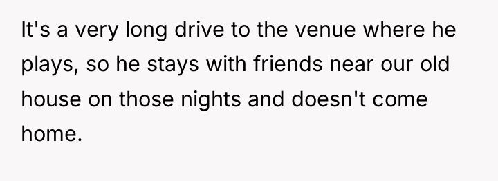 It's a very long drive to the venue where he...