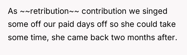 As ~~retribution~~ contribution we singed some off our paid days...