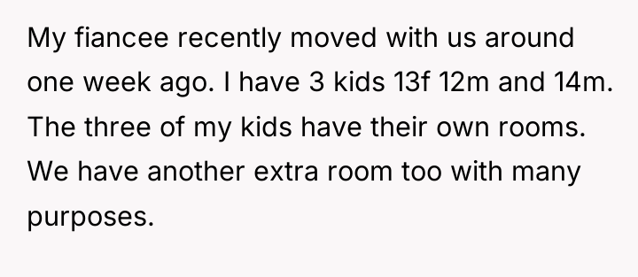 My fiancee recently moved with us around one week ago....