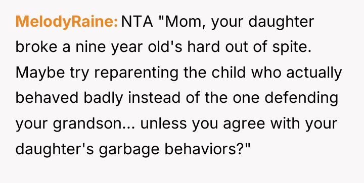 MelodyRaine NTA "Mom, your daughter broke a nine year old's...