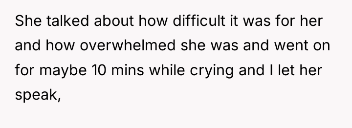 She talked about how difficult it was for her and...