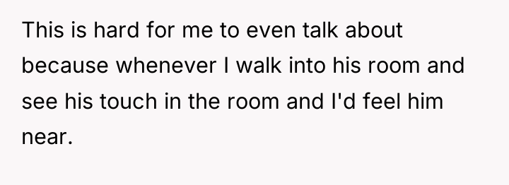 This is hard for me to even talk about because...