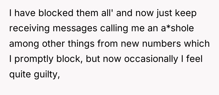 I have blocked them all' and now just keep receiving...