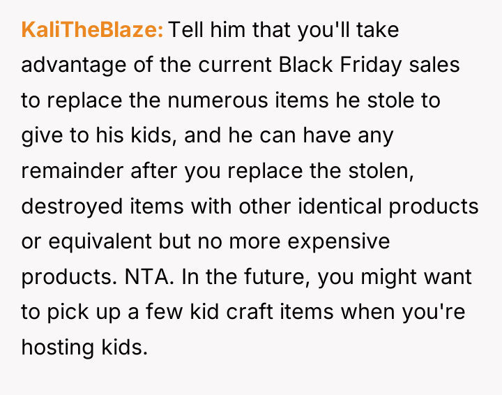 KaliTheBlaze Tell him that you'll take advantage of the current...