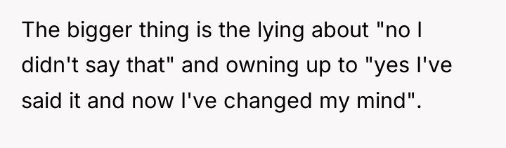 The bigger thing is the lying about "no I didn't...