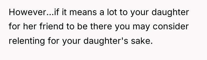 However...if it means a lot to your daughter for her...