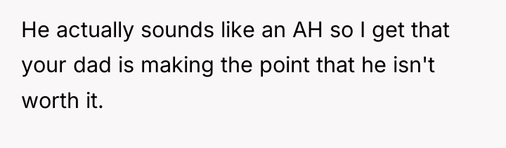 He actually sounds like an AH so I get that...