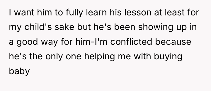 I want him to fully learn his lesson at least...