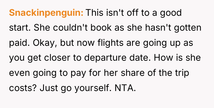 Snackinpenguin This isn't off to a good start. She couldn't...