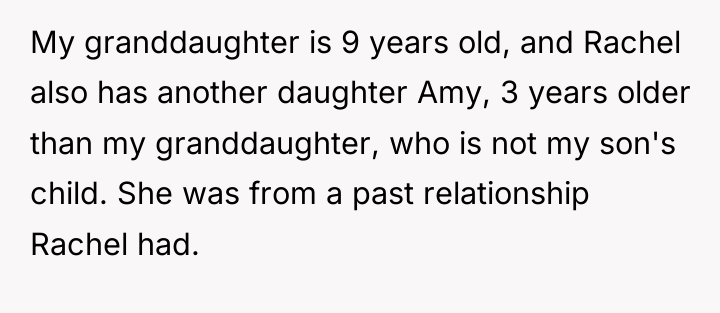 My granddaughter is 9 years old, and Rachel also has...