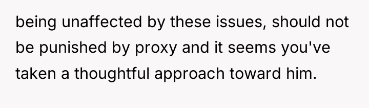 being unaffected by these issues, should not be punished by...