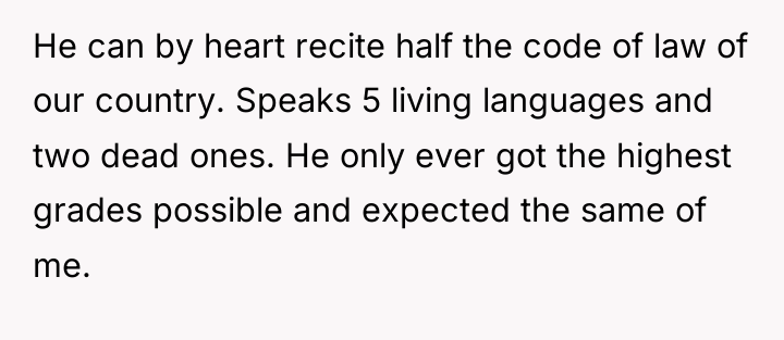He can by heart recite half the code of law...
