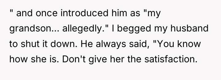 " and once introduced him as "my grandson... allegedly." I...