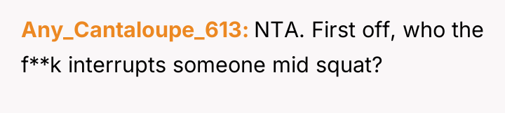 Any_Cantaloupe_613 NTA. First off, who the f**k interrupts someone mid...