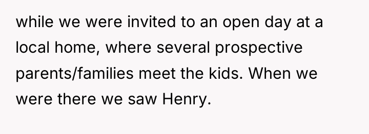 while we were invited to an open day at a...