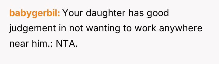 babygerbil Your daughter has good judgement in not wanting to...