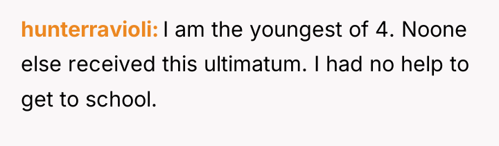 hunterravioli I am the youngest of 4. Noone else received...