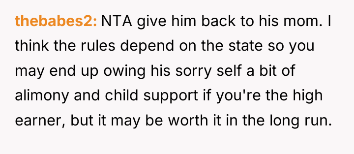 thebabes2 NTA give him back to his mom. I think...