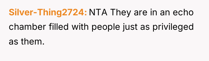 Silver-Thing2724 NTA They are in an echo chamber filled with...