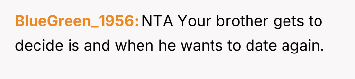 BlueGreen_1956 NTA Your brother gets to decide is and when...