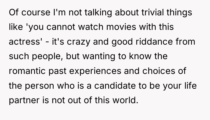 Of course I'm not talking about trivial things like 'you...