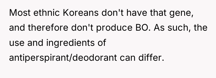 Most ethnic Koreans don't have that gene, and therefore don't...