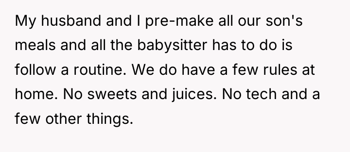 My husband and I pre-make all our son's meals and...