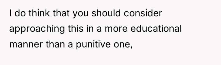 I do think that you should consider approaching this in...