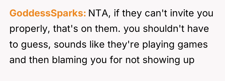 GoddessSparks NTA, if they can't invite you properly, that's on...