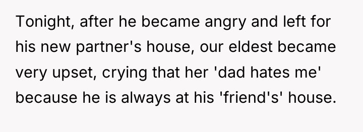 Tonight, after he became angry and left for his new...