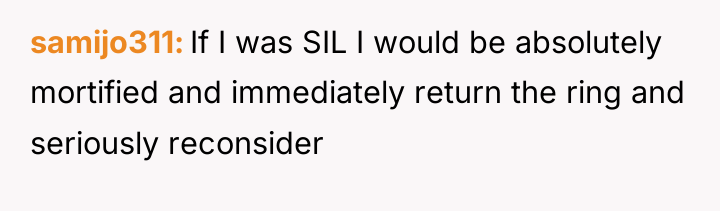 samijo311 If I was SIL I would be absolutely mortified...