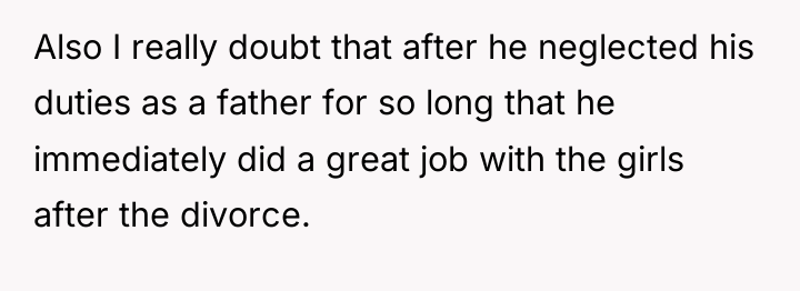 Also I really doubt that after he neglected his duties...