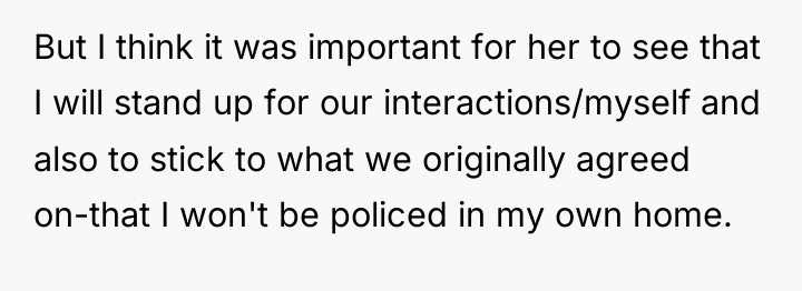 But I think it was important for her to see...