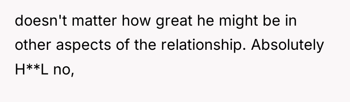 doesn't matter how great he might be in other aspects...
